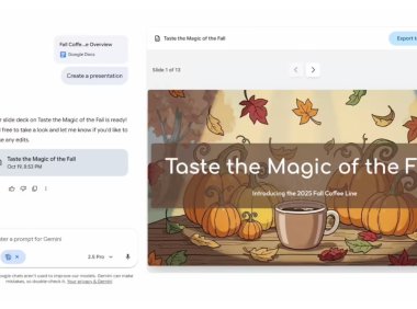 Gemini新增AI幻灯片生成功能 快速创建演示文稿