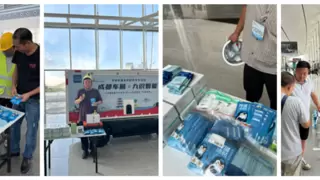 无人物流车亮相成都车展公益活动 科技赋能防暑关怀一线工人