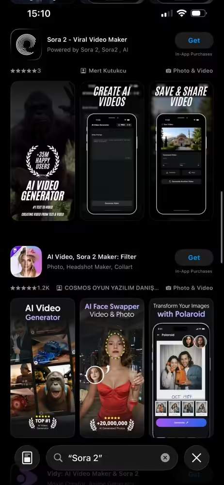 苹果出手整治，清理大量蹭热度的山寨“OpenAI Sora 2”应用