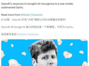 OpenAI开发新一代AI模型大蒜对抗谷歌Gemini 3.0性能超越竞品