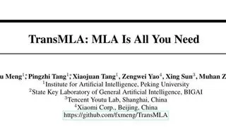 Multi-Head Latent Attention架构理论证明与TransMLA转换技术