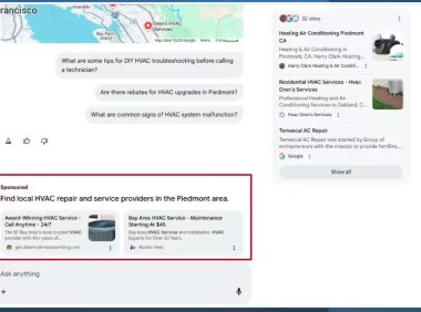谷歌AI搜索模式开始测试广告功能，商业化步伐加速