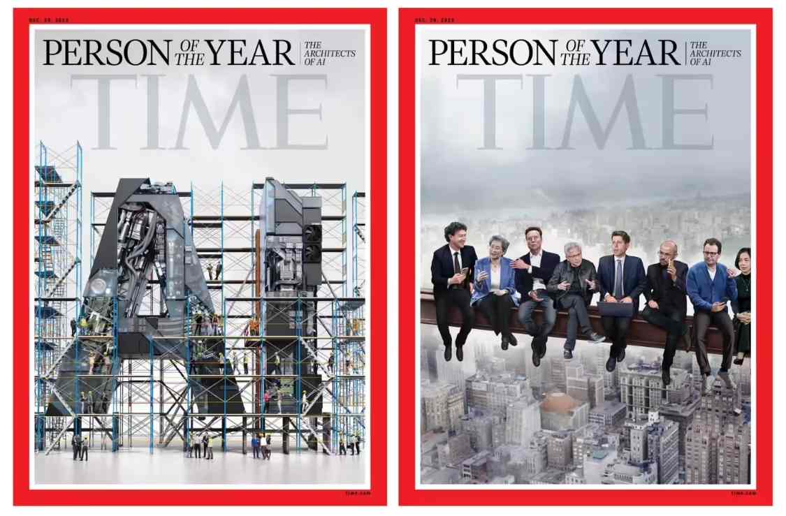 《时代》周刊 2025 年度人物颁给“AI 建设者”，黄仁勋、奥尔特曼、苏姿丰、马斯克登上封面