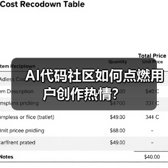 AI代码社区如何点燃用户创作热情？