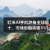 红米AI手机跻身全球前十，市场份额突破3%